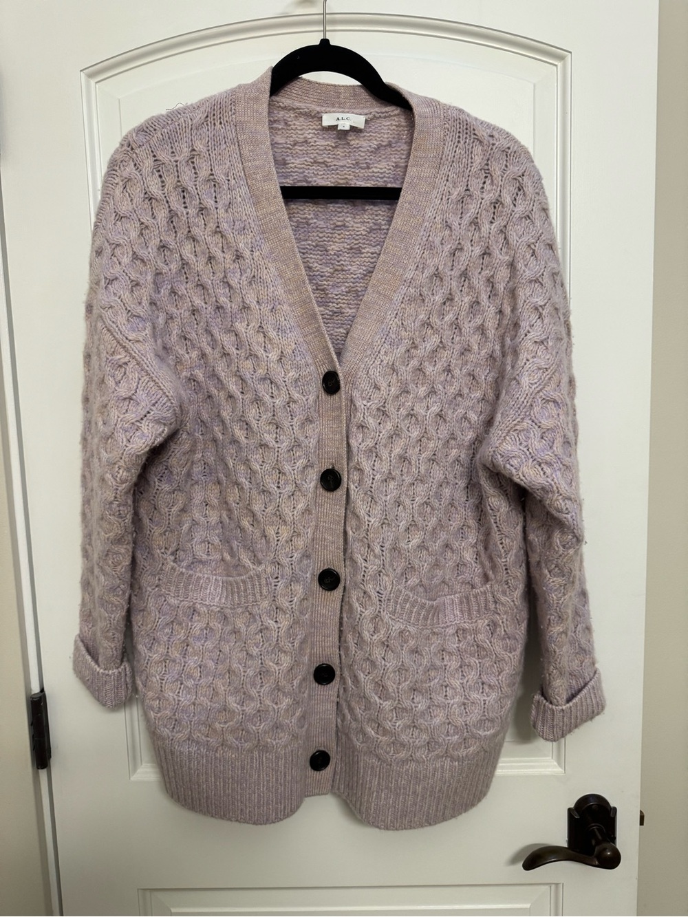 A.L.C. Cable-Knit Wool Cardigan – Size Small